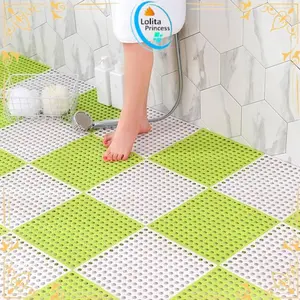 Karpet Kamar Mandi Anti Licin 30x30CM / Keset Lantai Anti Slip Polkadot Dapur Mat Non-Slip C236
