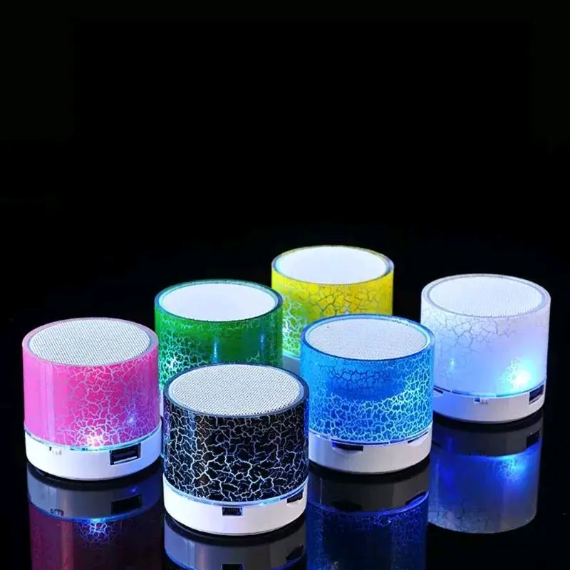 Speaker Bluetooth lampu retak motif