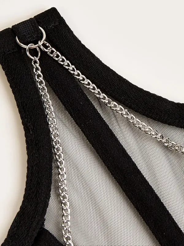 Women's Fashionable Chain Decorated Corset Belt,  New Trend All-match Adjustable Corset Belt for Party, Daily Clothing Decor for Girl 4