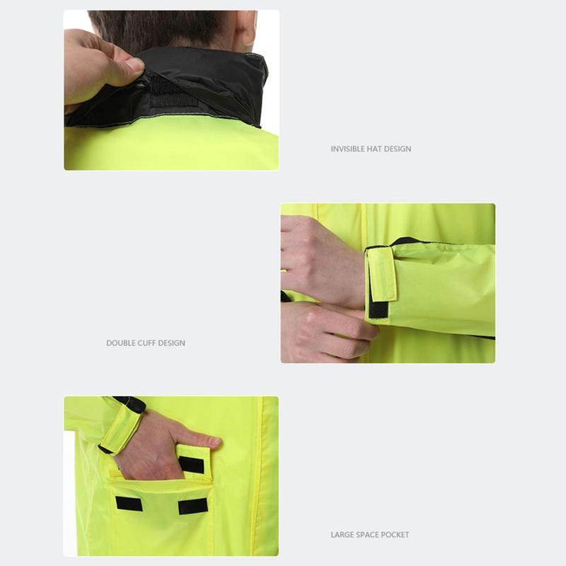 Product Introduction of Rain Suit Reflective Breathable for Men Women Waterproof for Motorcycle Riders Rain Jacket and Pants Rain Trousers Rainwear 2