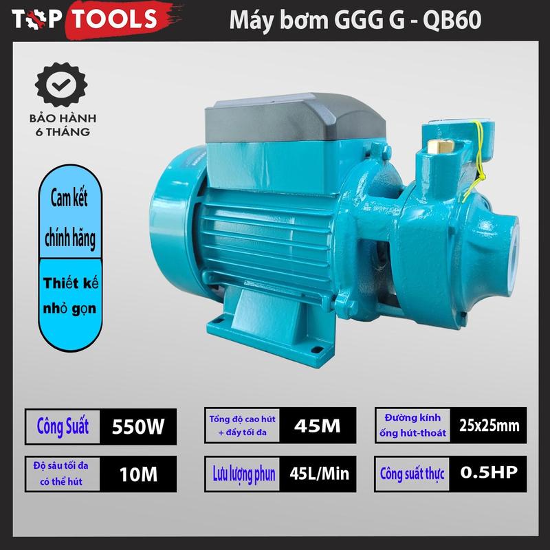    SIÊU BỀ   MÁY BƠM NƯỚC TỰ MỒI MÁY BƠM TĂNG ÁP GGG-QB60 CÔNG SUẤT CAO LƯU LƯỢNG BƠM LỚN 