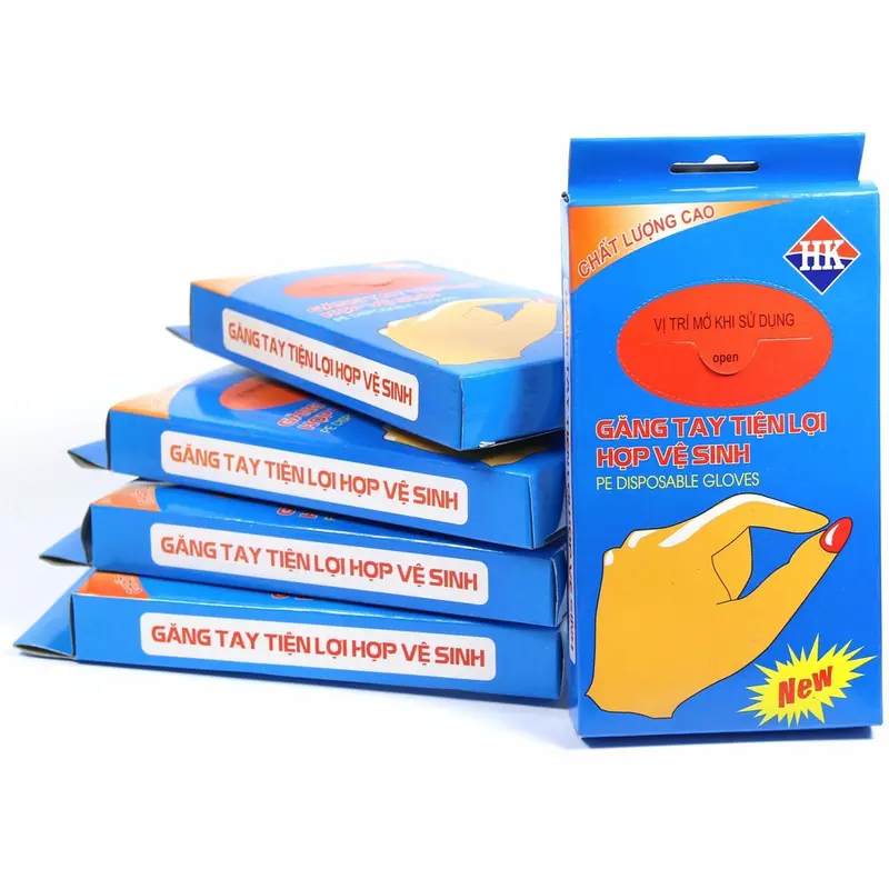 Gói 100 Găng Tay Nilon Dùng 1 Lần - Bao Tay Làm Bếp An Toàn Vệ Sinh Thực Phẩm 3