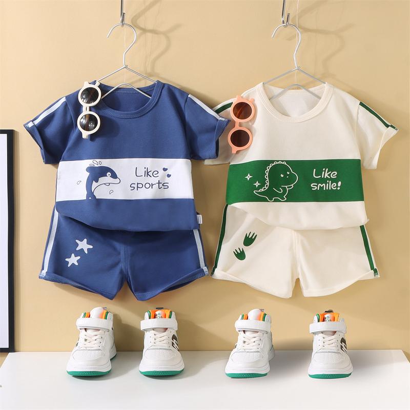 Product Introduction of (80-130cm) 0-6yrs Terno Short Sleeved Baby Kids Terno Set Outfit For Boy Girl T-Shirt Shorts Shirt Shorts Pattern Casual Pullover Children Suits Sando Sleeveless Nightwear Sleepwea R 41