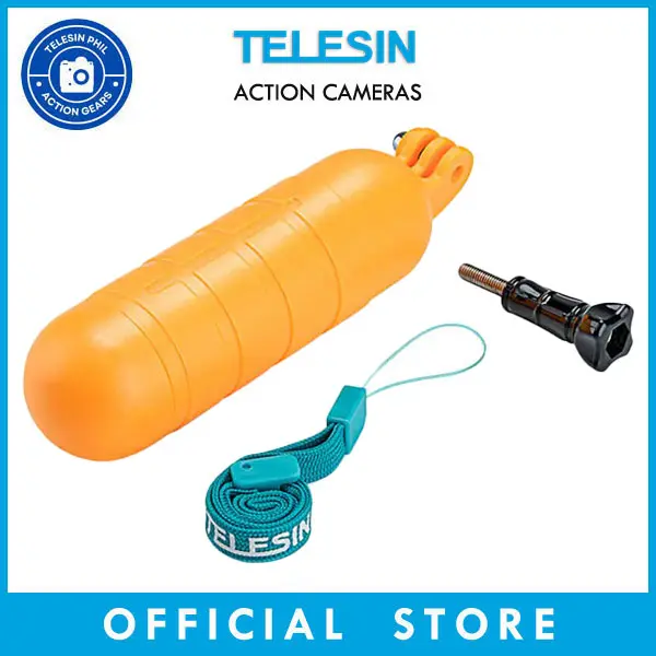 TELESIN BobberC Buoyancy Floating Hand Grip Waterproof Underwater Pole Stick with Safety Wrist Strap for GoPro Hero, SJCAM, DJI Action, Insta360, other action cameras GP-MNP-102 Accessories Smartphone