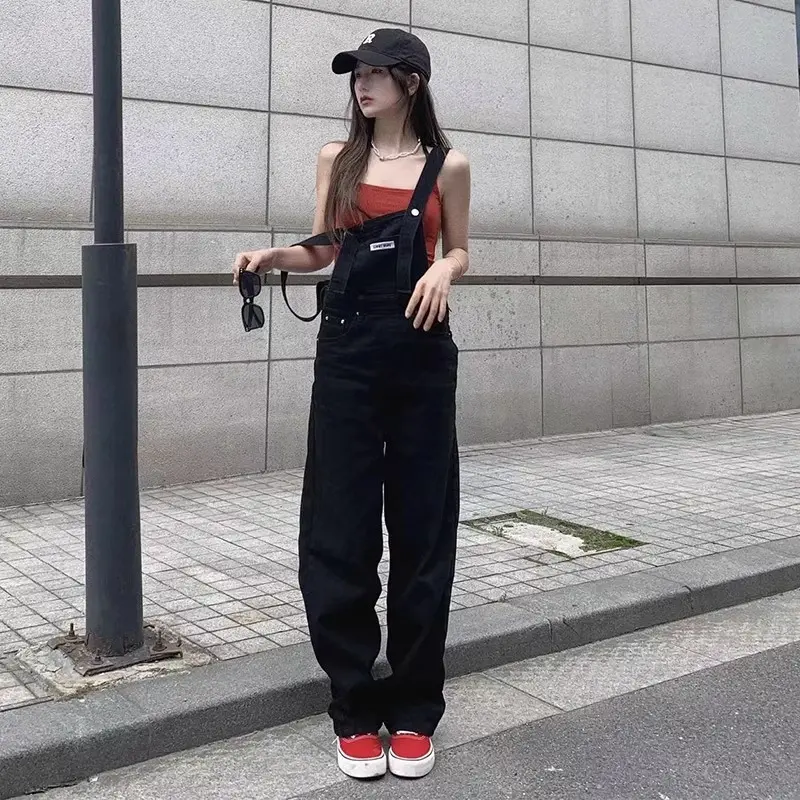 Korean Hitam New Style Jumpsuit Jeans Wanita  Kodoknya Premium 1