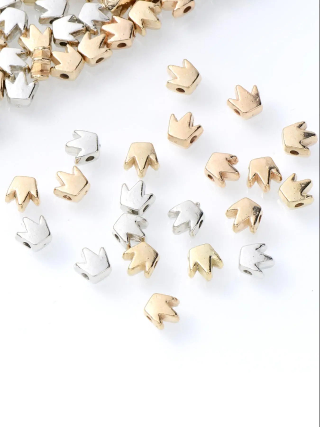 Crown Shaped Beads, Fashionable Beads for DIY Necklace & Bracelet & Keychain & Earrings, Fashion Accessories for Women & Girls