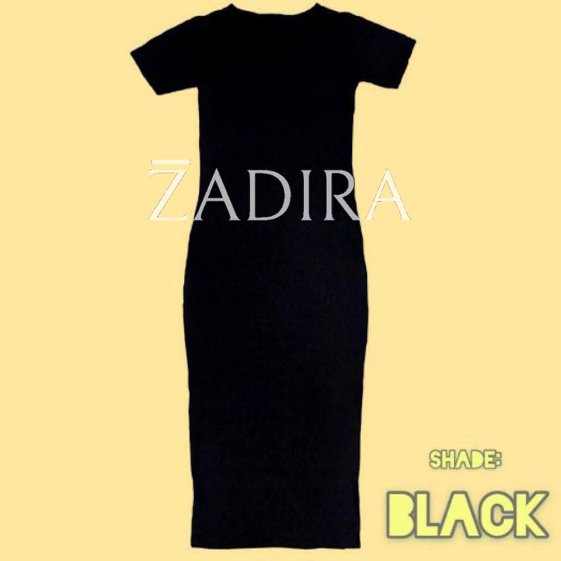 INNER JUMBO HITAM | DALAMAN GAMIS JUMBO | Polos cantik kaos muslim  belah samping  wanita 1