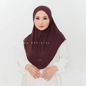 KALISHA X MIMA - Bergo Instan Malay Non Pet Jilbab Instan Kaos Rayon Hijab Daily Viral Vanya