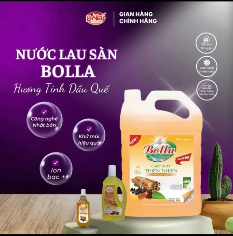 Nước Lau Sàn Các Mùi Hương Làm Sạch Sáng Bóng Diệt Khuẩn Siêu Sạch Khử Mùi Hôi Tanh - Thể tích 3800ml- BOLLA VIETNAM 1