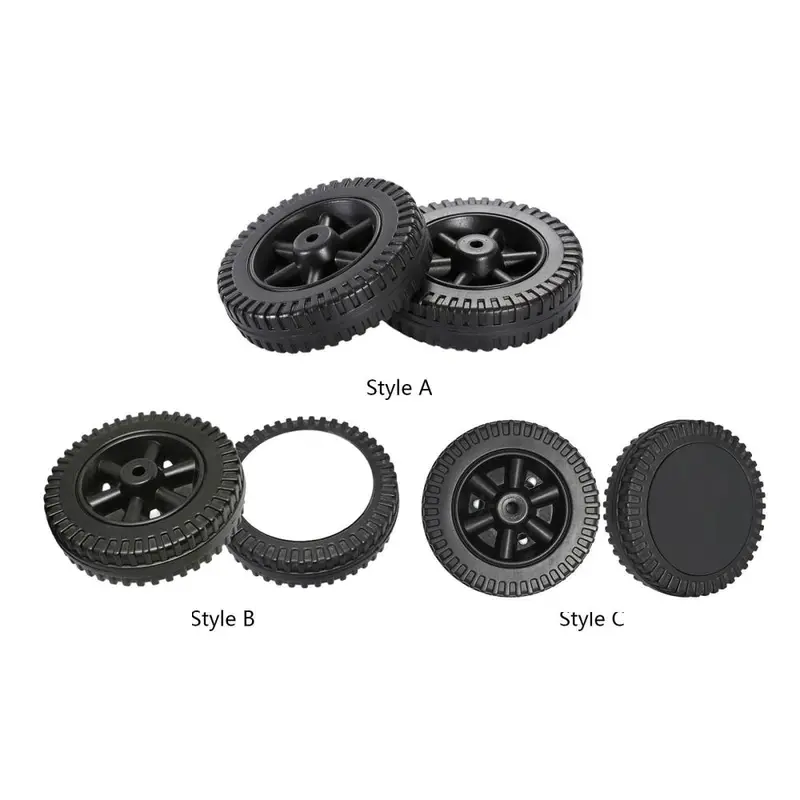 2 Universal Grill Wheels, Lightweight, Easy to Install, Replacement Handcart Tires 6 Inch for Garden, Most, 1