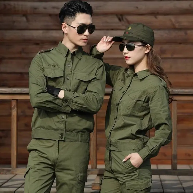 Quần Áo Huấn Luyện Quân Sự Mỏng Cho Nam Và Nữ, Quần Yếm Rằn Ri, Bộ Đồ Bảo Hộ Lao Động, Quần Áo Lực Lượng Đặc Biệt, Công Trường Xây Dựng, Chống Mài Mòn, Thoáng Khí, Mùa Hè