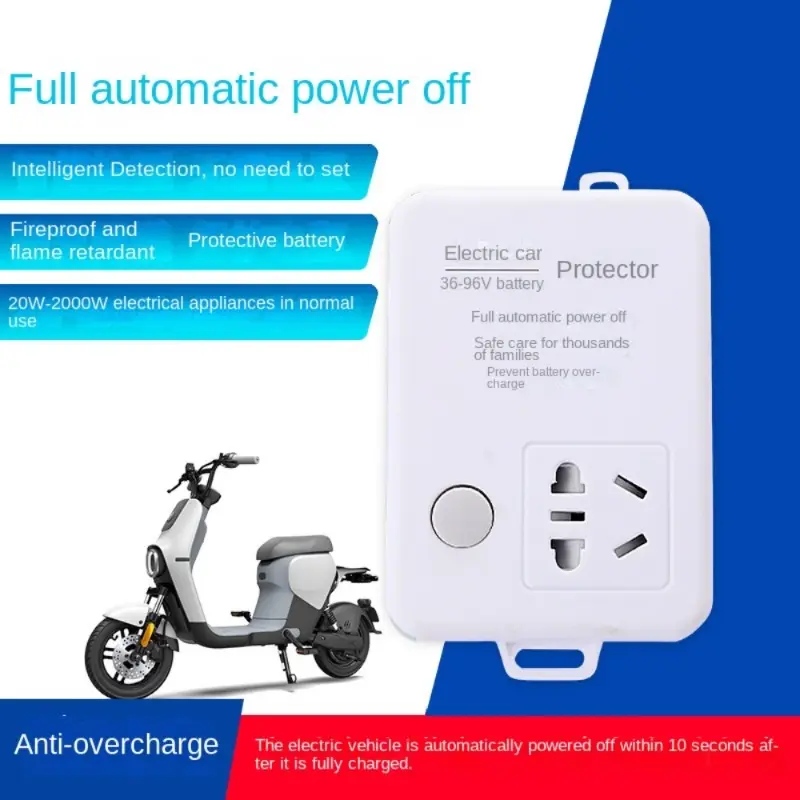 Bảo vệ sạc xe Điện, sạc đầy tự động tắt nguồn, ngăn sạc pin quá mức, phích cắm chống cháy an toàn cửa, thích hợp cho ô tô, Phụ Kiện, Phụ Tùng