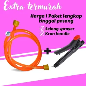 SLANG SPRAYER ELEKTRIK GENDONG KRAN HADLE pencetan sprayer semprotan pertanian Air Selang