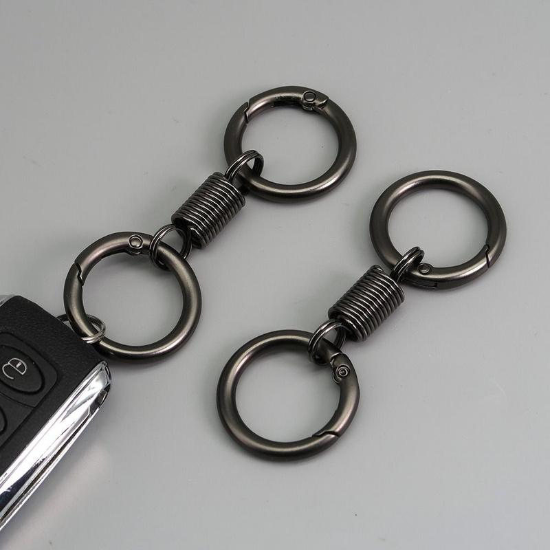 Product Introduction of Lightweight Split Ring Key Ring Double Ring Metal Key Pendant Couple Anti-lost Metal Keychain Ring 10