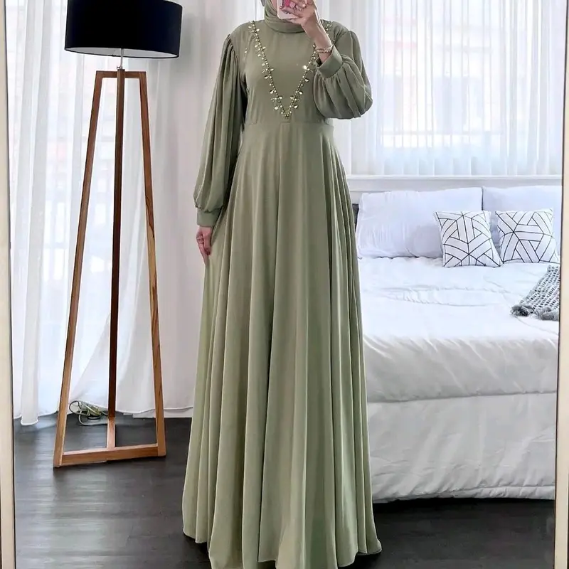 Gamis Jumbo mutiara Elegant Size L XL XXL XXXL 4L Dress High Muda High Muda Muslim Nyaman 0