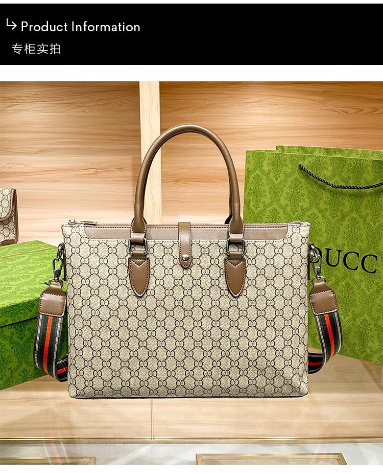 Product Introduction of Popular Laptop Bag Classic Presbyopic Large Capacity File Business Unisex Shoulder Crossbody Briefcase 4