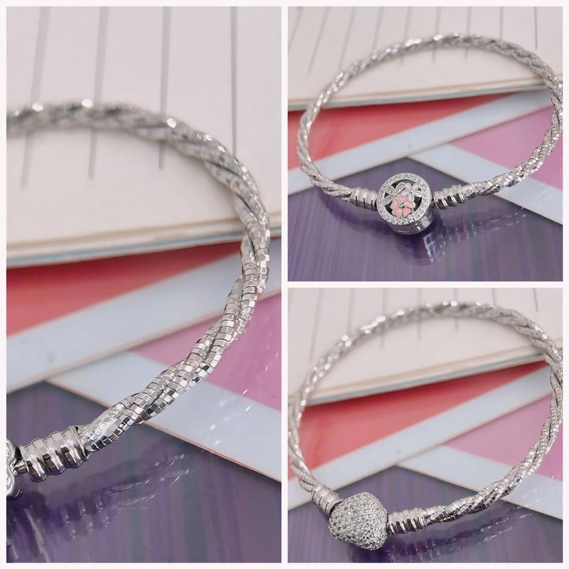 Vòng xoắn xỏ charm đã xi kim