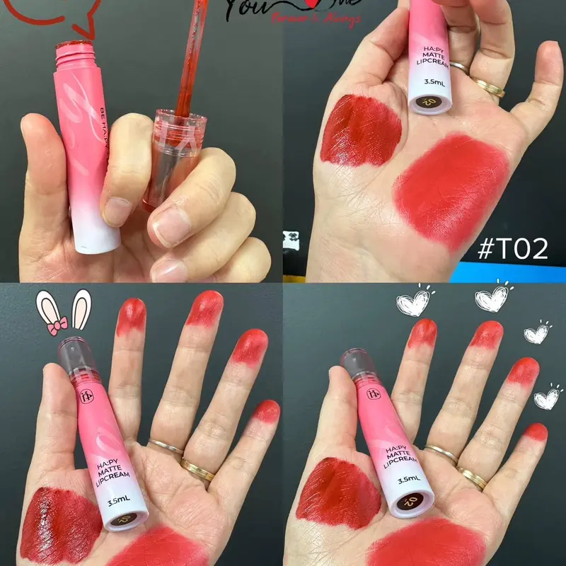 Mua 1 son kem Lỳ Ha-py tặng kèm 1 son thỏi Hapy và 1 cọ tán son 7