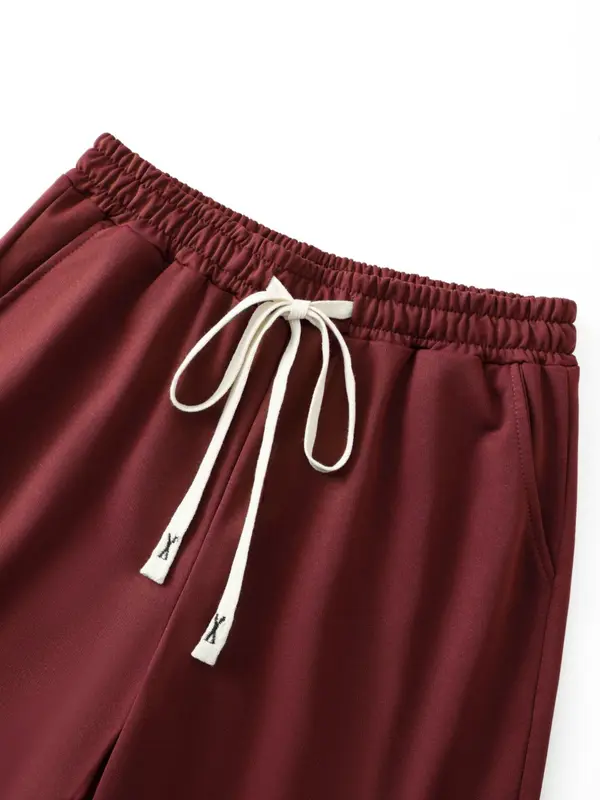 Women's Solid Color Drawstring Waist Shorts, Casual Comfy Breathable Pocket Shorts for Daily Wear, Ladies Bottoms for Summer 6