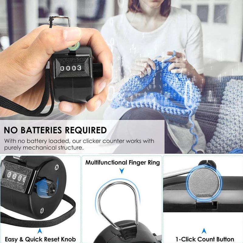 Product Introduction of Handheld Counter, 2 Counts/set Portable 4-digit Digital Counter, Sports & Outdoor Accessories for Coach, Fishing, Golf Ball 6