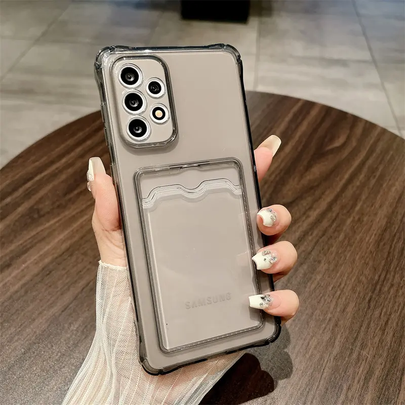 FOR ALL TYPE HP Softcase Slot Card Holder For samsung Galaxy A10S/M01S/A12/A30s/A50s/A32/A32/M32/A42/M42/A52/A52s/A22/A22s/A53/A33 5G/A51/A71/A72/A22/A20/A30/M10s/A13/A23/ A16/A06/4G/5G/M33/M53/A10 2