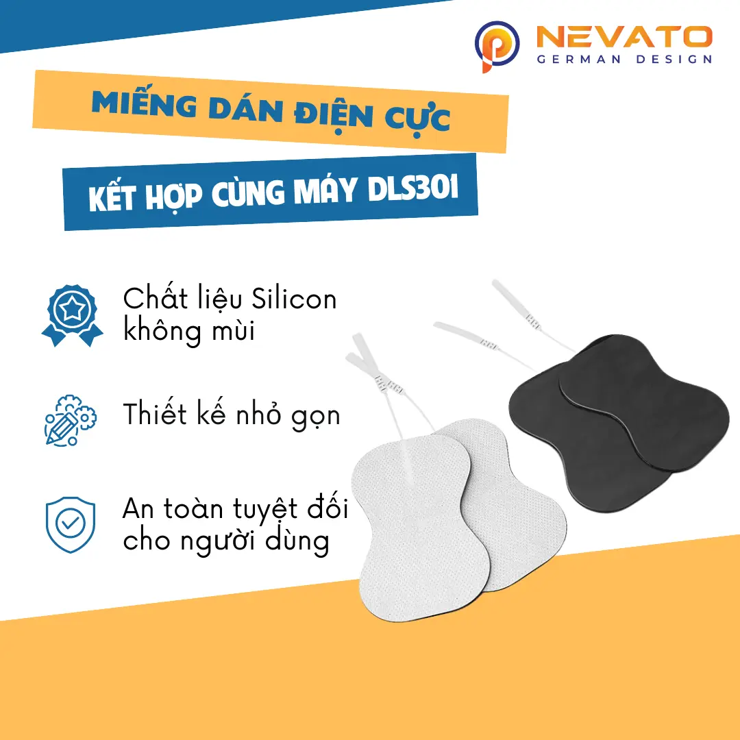 Miếng Dán Điện Cực Của Máy Massage Châm Cứu Chân Và Toàn Thân Bằng Xung Điện Nevato NVE1310