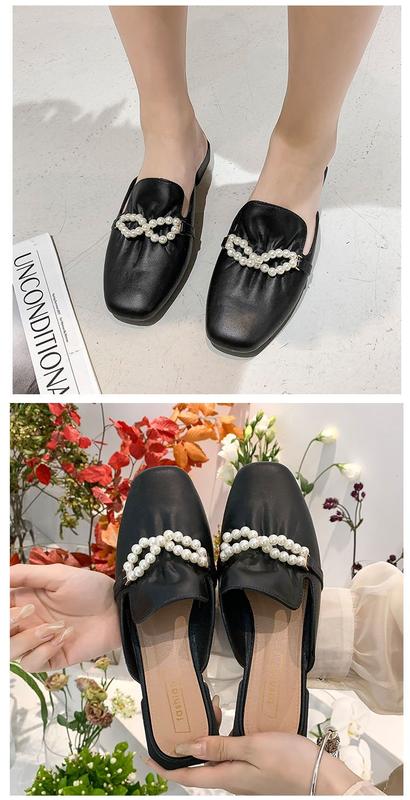 Product Introduction of Women's Summer Fashionable Outdoor Slippers 2022 New Korean Style Internet Celebrity Ins Home Non-Slip Cute Trendy Closed Toe Half Slippers 12