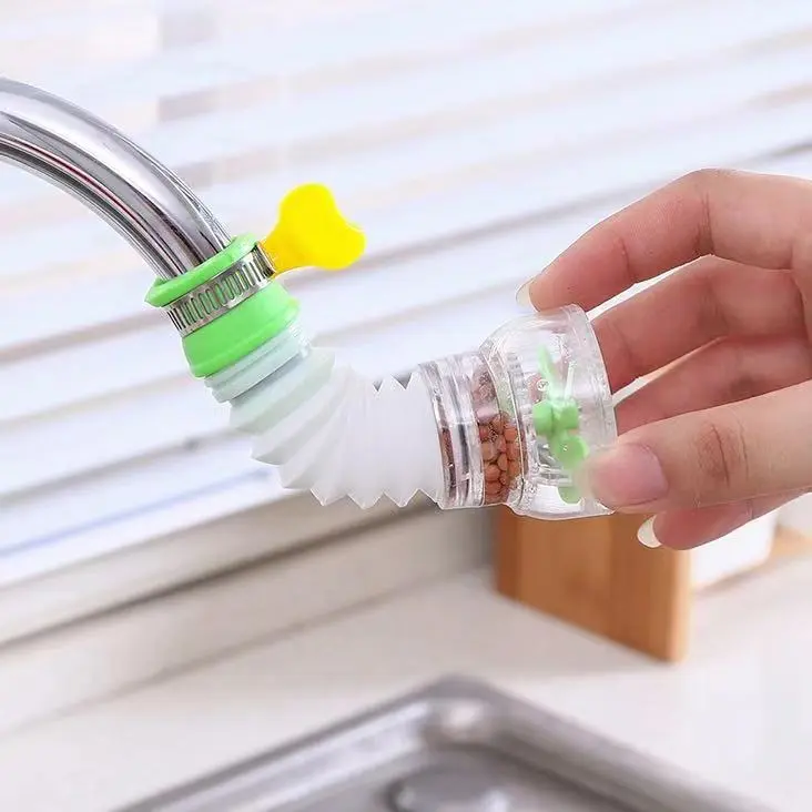 Vòi lọc nước 3 tầng , Tăng áp xoay 360 độ, Có thể kéo dài chống bắn nước, Đầu lọc nước gắn vòi nước bồn rửa chén T19 5