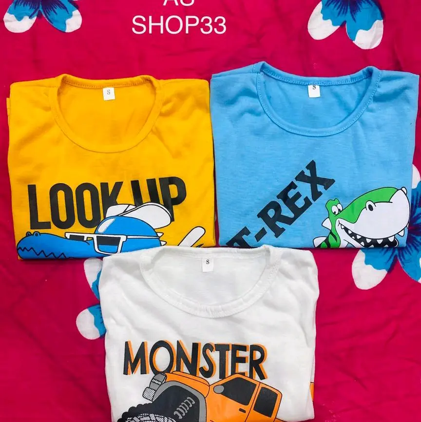 KAOS ATASAN ANAK-ANAK CEWEK COWOK PAKET HEMAT 3 PCS