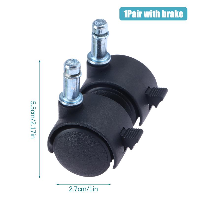 Product Introduction of 1Pair 1inch Universal Wheel Swivel Caster Roller Wheel Furniture Office Chair Caster With Brake For Luggage Accessories 29