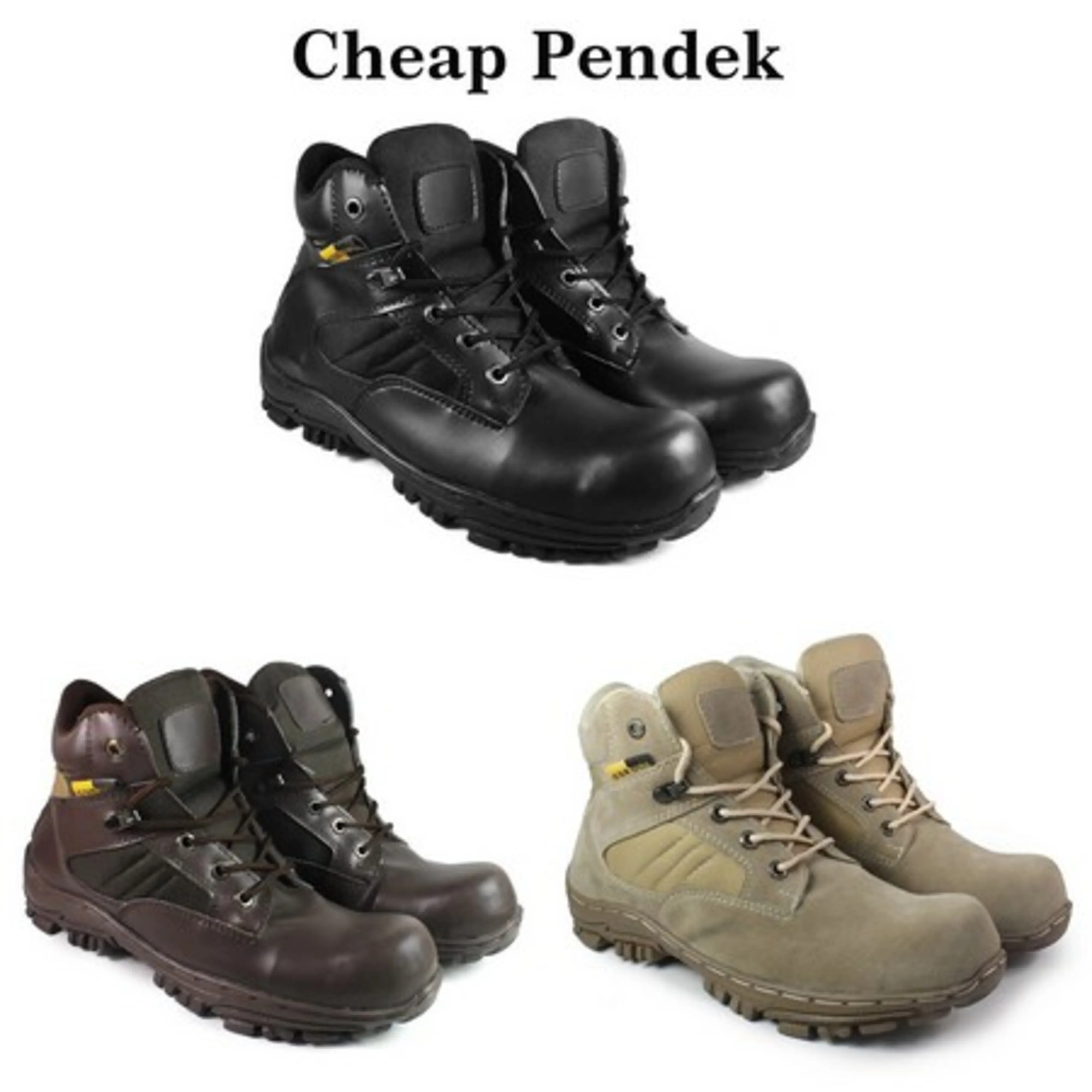 sepatu safety boots DLLTA cheap pendek 6 inci ujung besi tactical PDL pria hiking tracking kerja proyek lapangan Outdoor