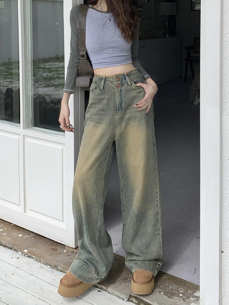 Product Introduction of Quần Denim Cổ Điển Cạp Cao Ống Rộng, "Motel7" 16