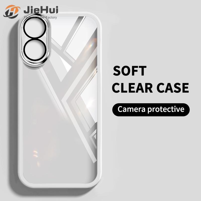 eHui Ốp Điện Thoại Trong Suốt, Dành Cho OPPO A18, A38, A17, A17K, A78, A98, F23, A1 Pro, Reno 8T, 4G Và 5G, Che Phủ Toàn Bộ Camera, Với Ống Kính Bảo Vệ, Ốp Mềm Silicon, Màu Số 35713 0