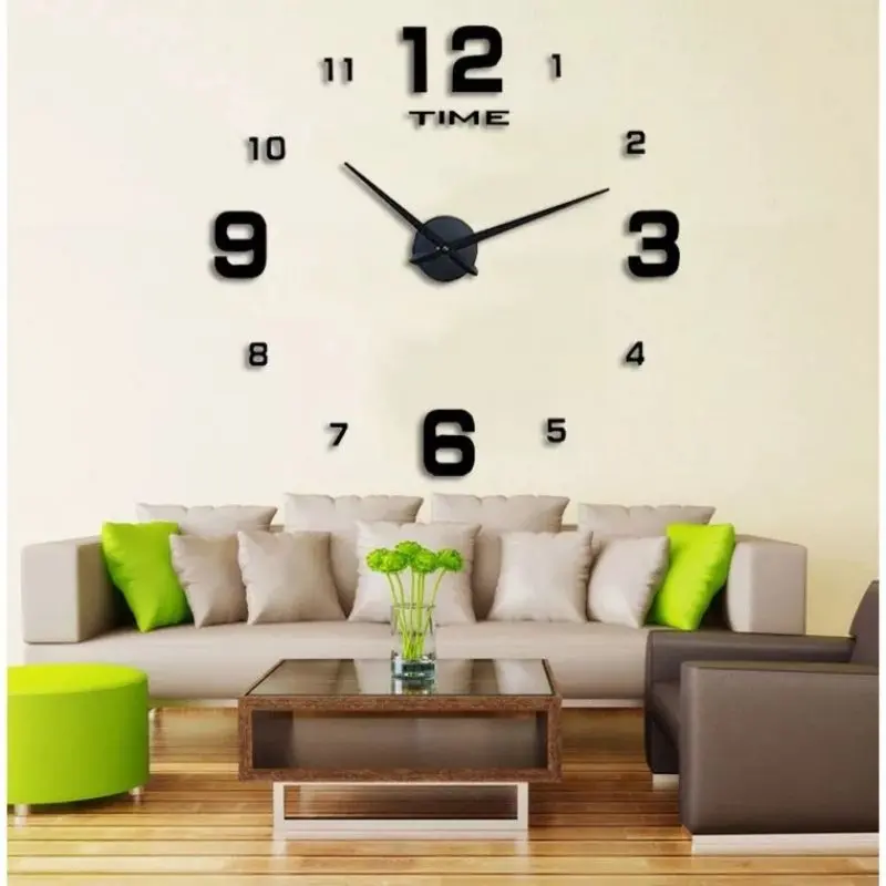 PAPER2 Promo Shenar - Jam Dinding Tempel DIY Kecil Analog 3D Giant Modern Clock Cod Happy Shopping