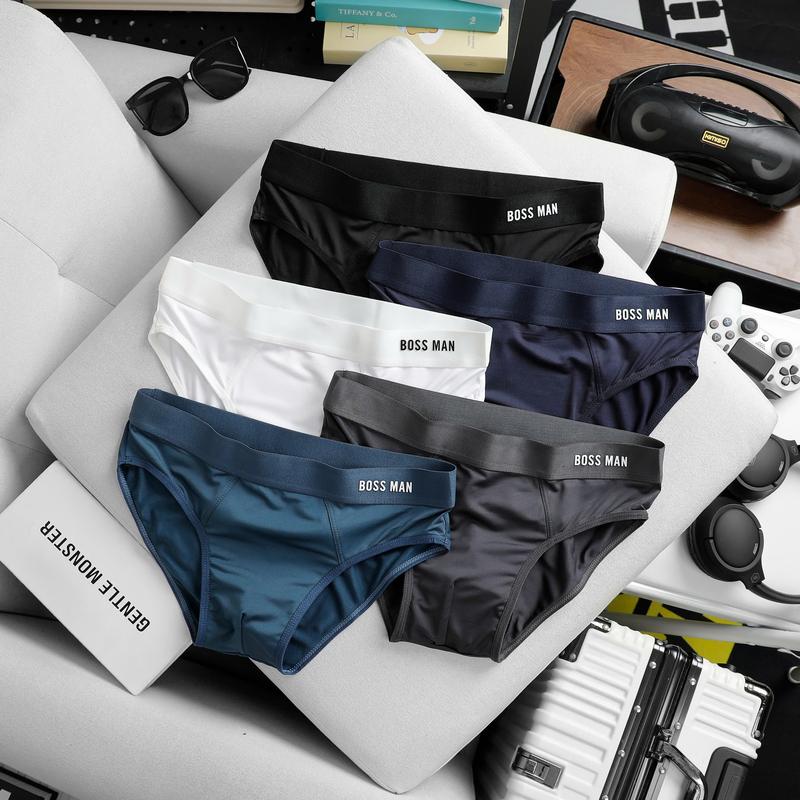 Quần Sịp Nam tam giác Boss Man mẫu sịp cao cấp Quần Sịp Xì Nam thun lạnh 5 màu co dãn 4 chiều thấm hút mồ hôi T3 che tên sản phẩm khi giao hàng Boxer Menswear