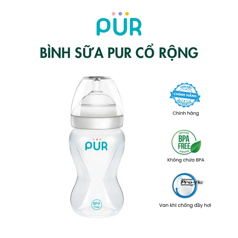 PUR - BỘ QUÀ TẶNG BÌNH SỮA PUR CỔ RỘNG (7003) 4