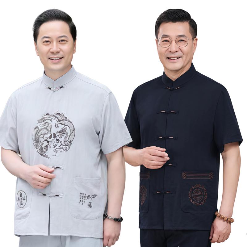 Bộ B4 + B2 Combo 2 - Best Seller Dành Tặng Bố - Sét Đũi Trung Niên Nam Cộc Tay Mùa Hè U30 U40 U50 U60 U70 U80