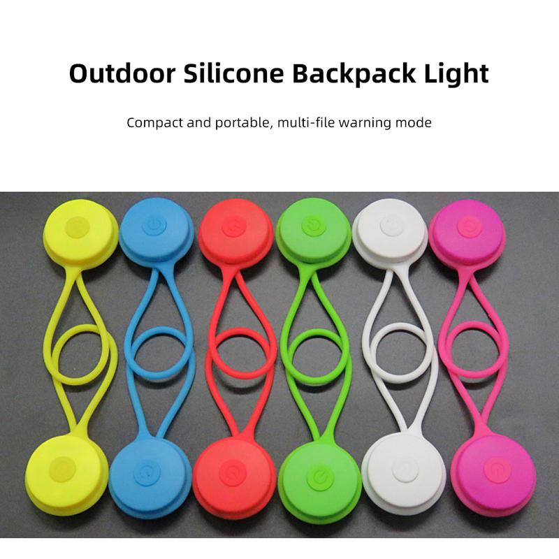 Outdoor Silicone Backpack Warning Light Mini Bicycle Light For Night Riding Easily Bicycle Safety Light Rear LED Taillight For Cycling #471419 0
