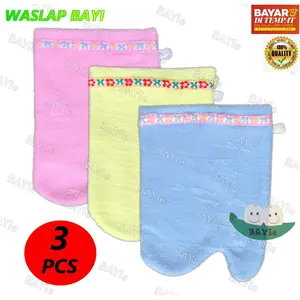 BAYIe - 3 Pcs Waslap Handuk Jari / Waslap / Lap / Lap untuk mandi Bahan Tebal