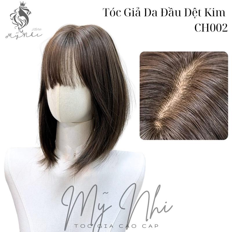 Tóc Giả Mỹ Nhi Nguyên Đầu Dệt Kim CH002 Ngắn Thẳng Mái Thưa Wig