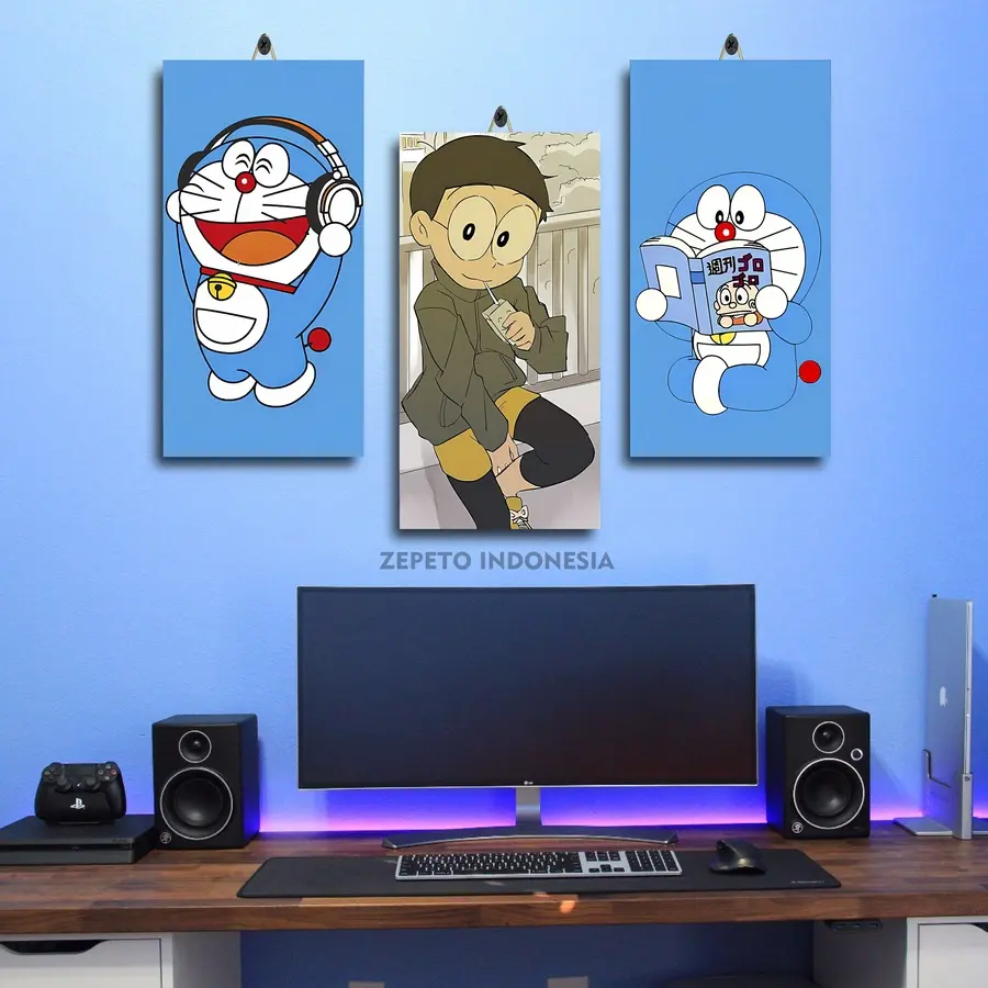 Poster Ruangan Besar Kartun Wallpaper Gambar Doraemon The Movie 15X30 / Zepeto Indonesia/ Hiasan Kamar Murah Wallpaper Doraemon Lucu Dan Imut / Foto Anak / Pajangan Dinding Kayu / Dekorasi Ruang Tamu Rumah /TSC|70MOX