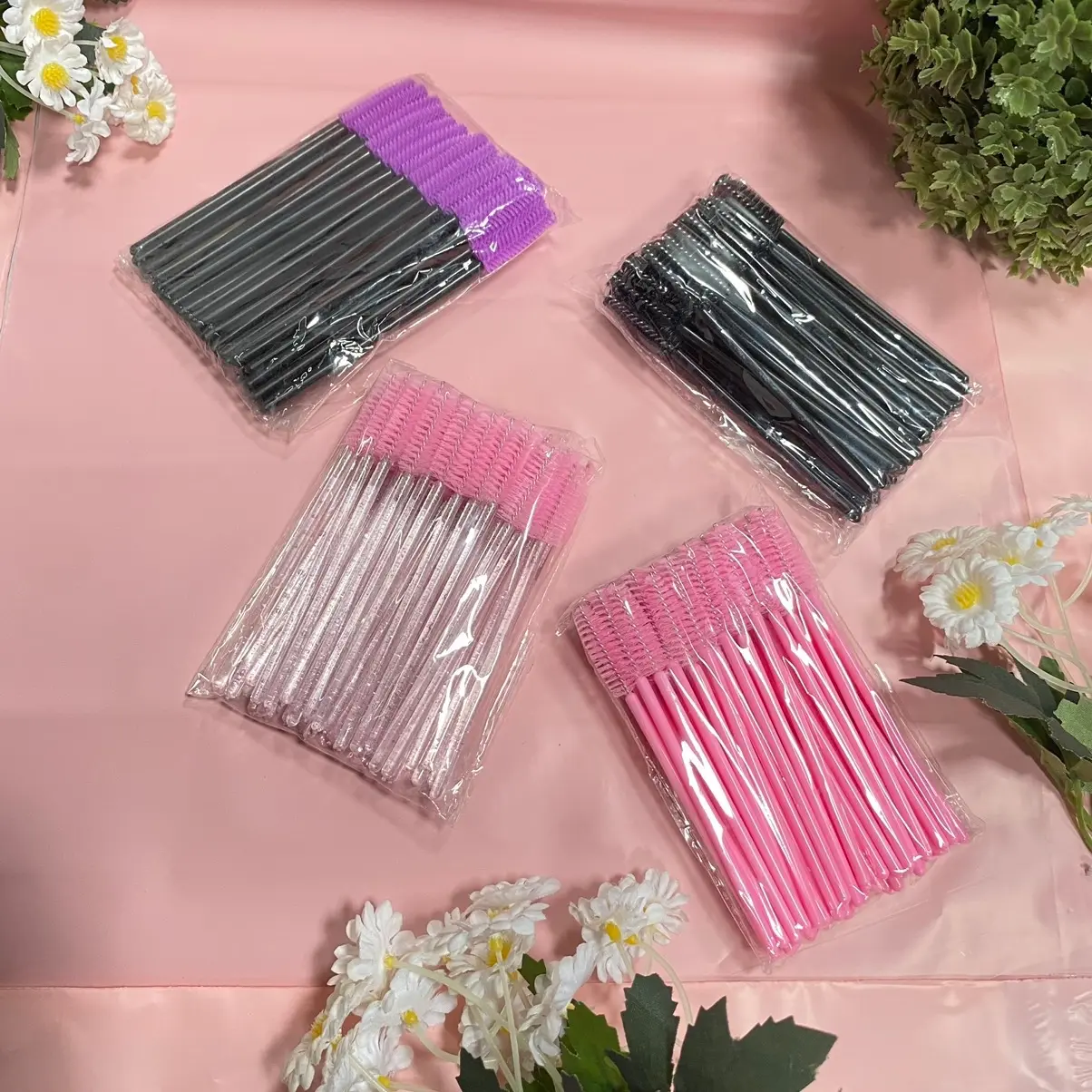 Mascara Wand Glitter 1 pak isi 50 pcs Sisir Bulu Mata Spolie Brush Eyelash Extension