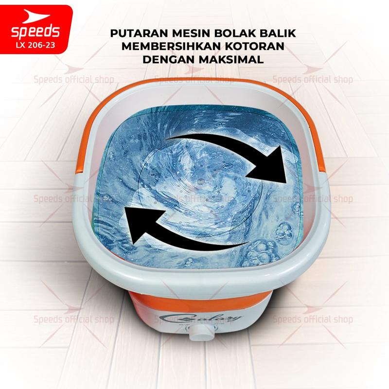 SPEEDS Mesin Cuci Portabel Mesin Pengering Air Kecil Mini Washing Machine Dinamo Mesin Pencuci Pakaian 206-23 5