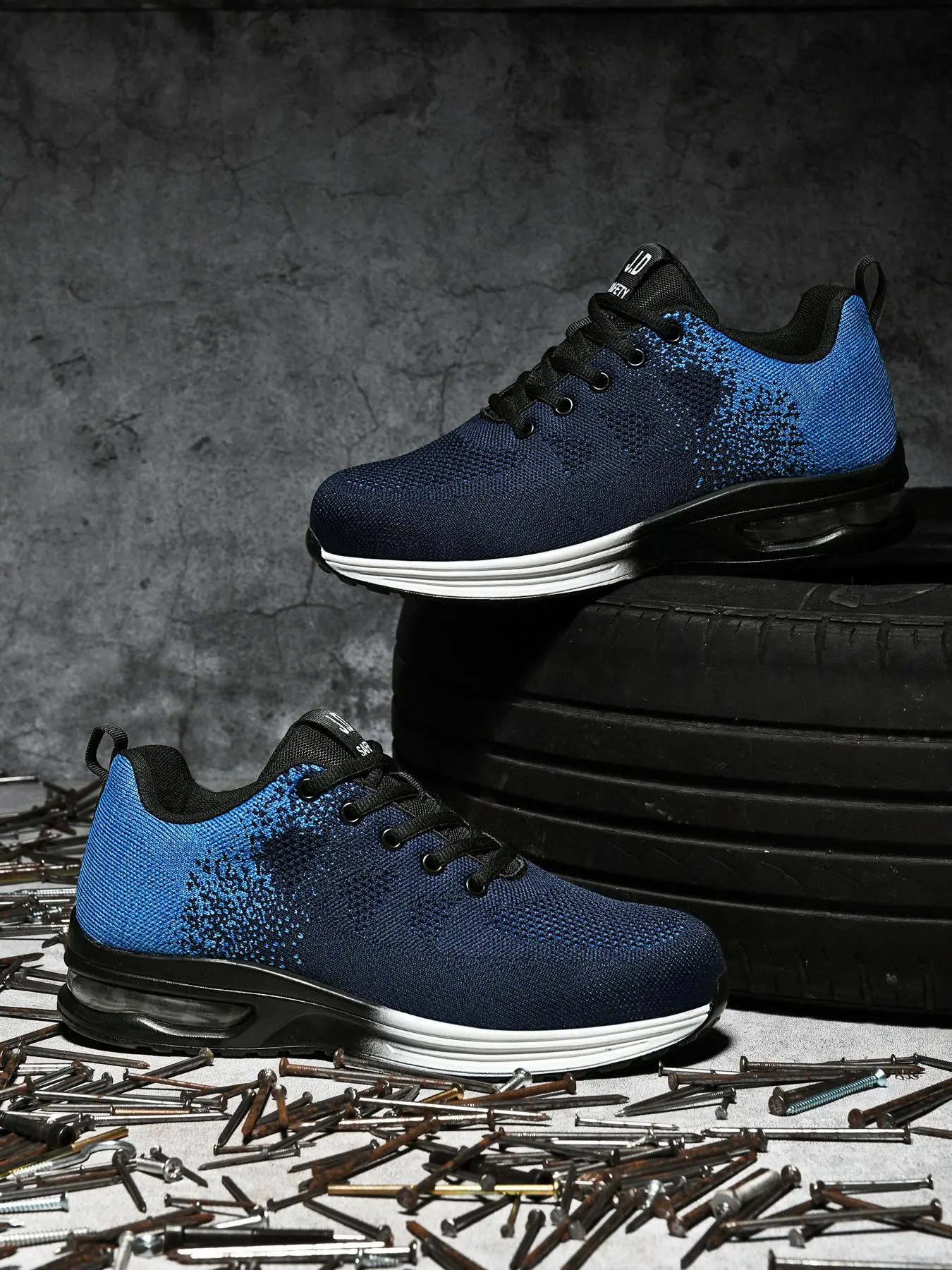 Men's Casual Lace Up Work Sneakers, Lightweight Breathable Comfortable Sports Running Shoes, Fashionable Sneakers for Daily Wear