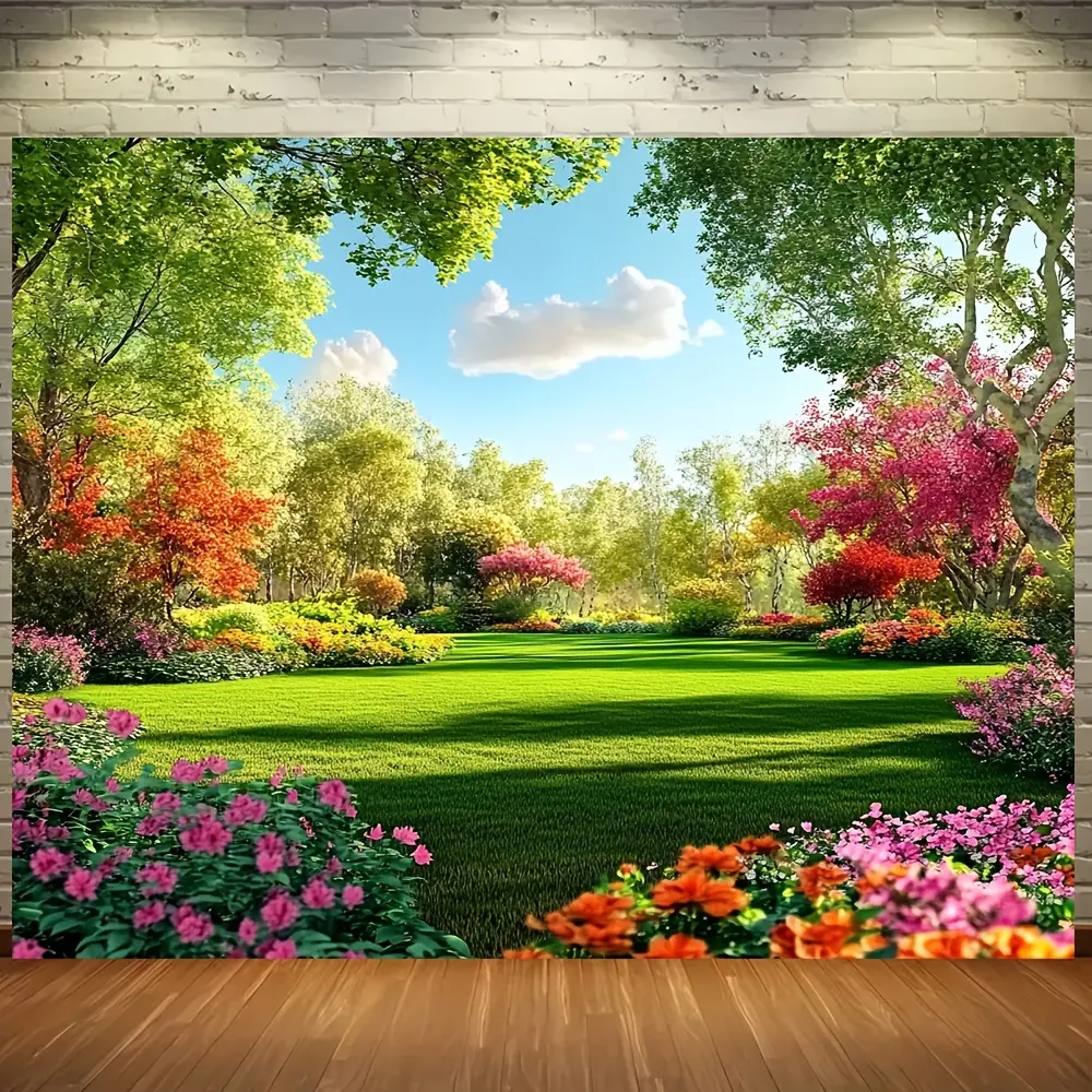 Versatile Spring & Summer Scenery Backdrop - 70.8x90.5in Polyester Photography Background for Parties, Holidays & Home Decor.