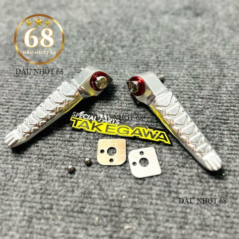  Gác chân sau takegawa kiểu cá sấu chất liệu nhôm đặc gắn các dòng xe honda 