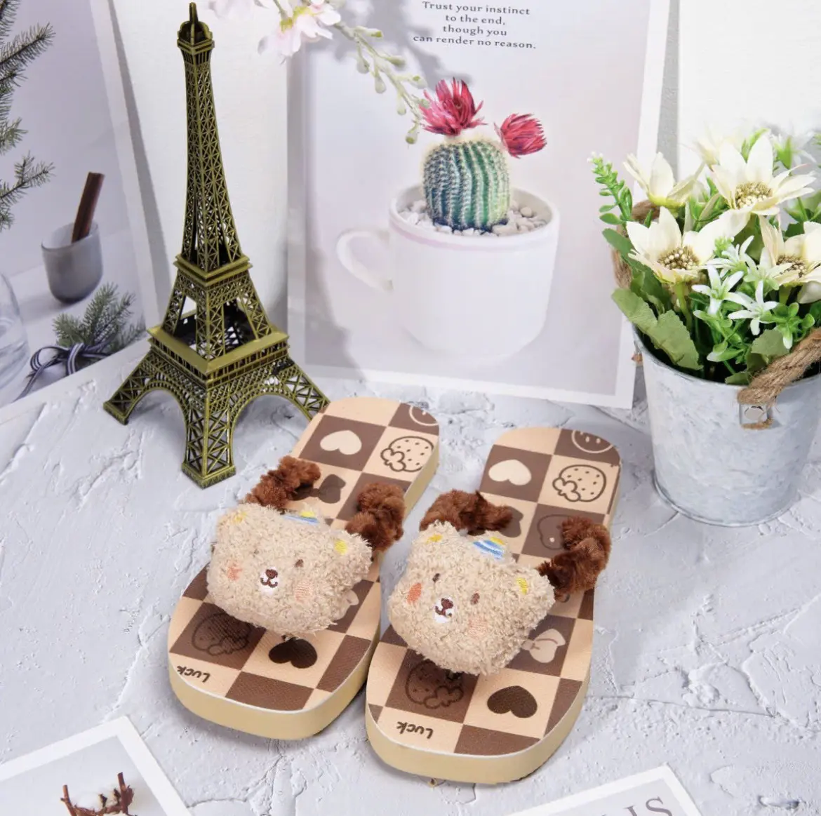 DÉP NỮ DÉP KẸP XỐP 3D HÌNH THÚ NHIỀU MÀU DỄ THƯƠNG CHUẨN SIZE