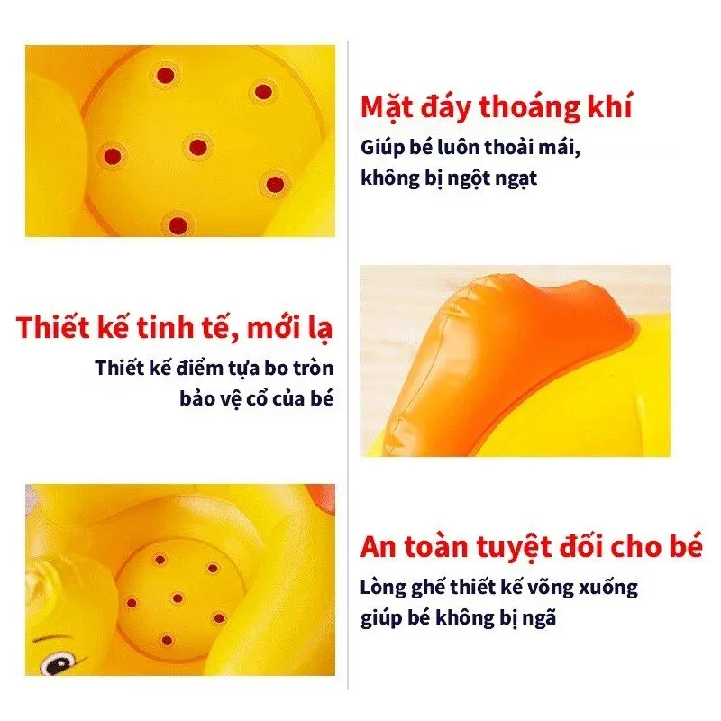 [HCM] Ghế hơi vịt ghế phao tập ngồi cho bé 5