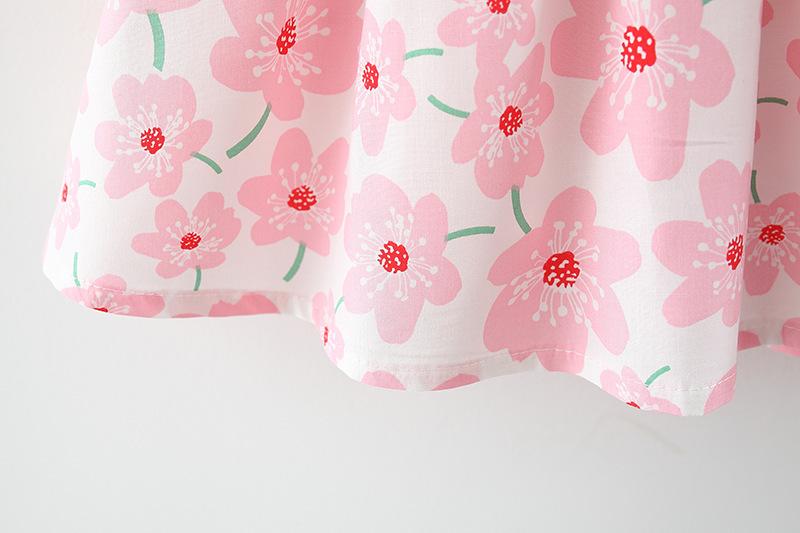 Product Introduction of New Style Sweet Fashion Floral Princess Dress for Baby Girls with Hood and Bowknot Korean Style Puffy Dress 11