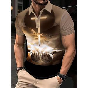 ชุดกีฬากอล์ฟแขนสั้นผู้ชาย น้ำหนักเบา ระบายอากาศได้ดี ทำจากโพลีเอสเตอร์